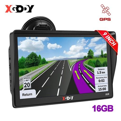 XGODY 9'' Truck HG LGV Lorry Sat Nav Mortorhome GPS Navigation UK & EU Maps 2026