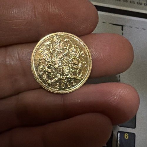 SIGMA Tested Royal Mint 2022 UK Full 22ct Gold Sovereign Platinum Jubilee Queen