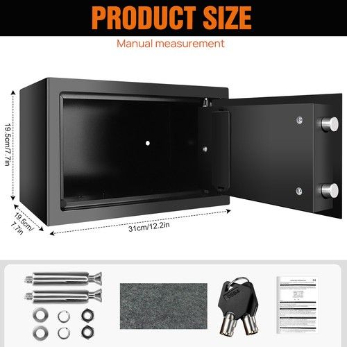 NEW LARGE ELECTRONIC HIGH SECURITY DIGITAL VAULT LOCK STEEL STRONG BOX HOME SAFE