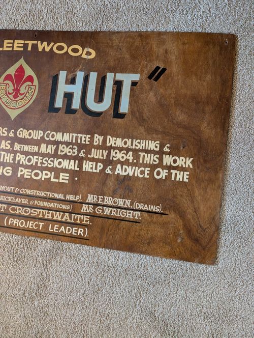 Vintage Scouts Sign Scouting Wooden Social History Large — image 3
