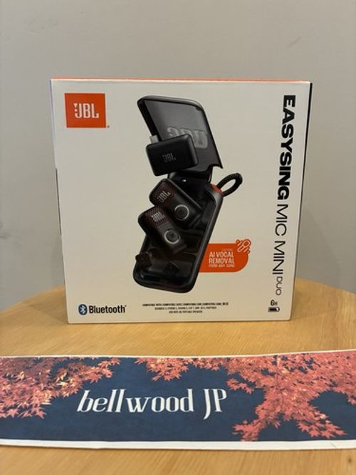 JBL EasySing Mic Mini Duo AI Wireless Pin Microphone Black New Sealed