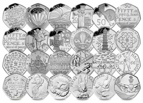 Rare & Valuable UK 50p Coins Fifty Pence Circulated Beatrix Potter Olympics WWF — image 1