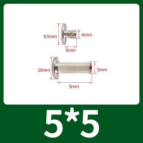 Nickel plated Chicago Screws Metal Screw Book Binding 5mm