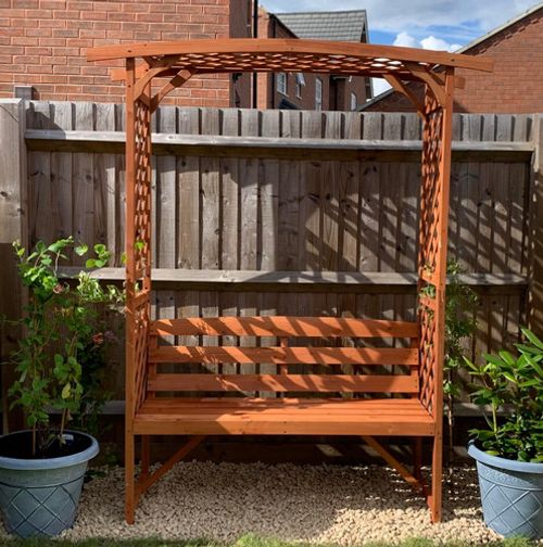 Wooden Garden Arbour Bench Seat Trellis Loveseat Plant Pergola Climbing Plants