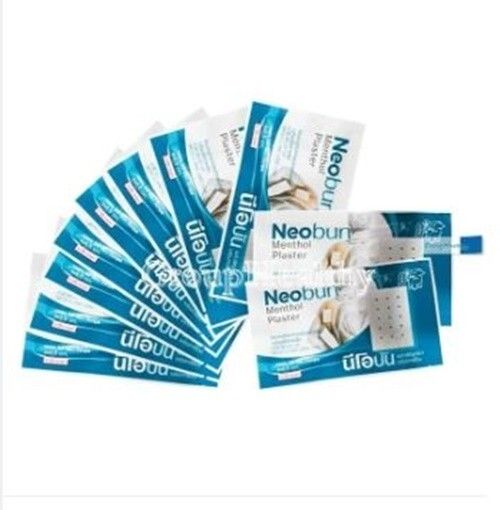 200 Sheets Neobun menthol plaster cool relief pain Muscle Ache Treatment 1 Box — image 4