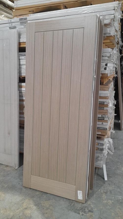 Internal Belize Light Grey Mexicano Style Cottage Solid Core Doors WITH DEFECTS — image 13
