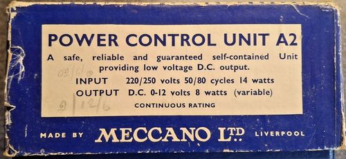 Meccano Type A2 Power Control Unit Original Box Untested Spares/Repairs Parts — image 4