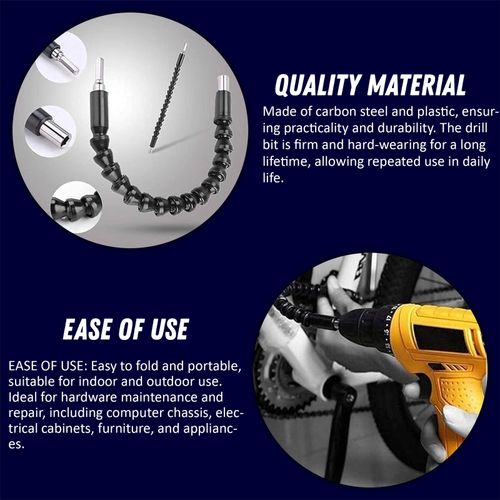 Screwdriver Bit Extension Long Flexible Flexi 1/4" 12" Holder Drill Driver Bendy — image 4