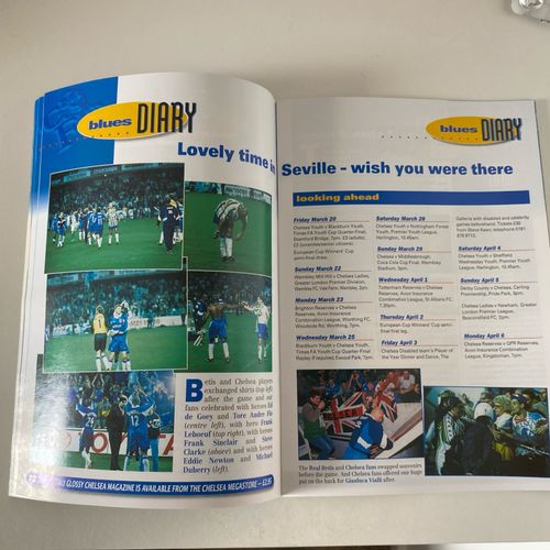 Chelsea v Real Betis European Cup Winners Cup Programme QF 2nd Leg 19/3/98 — image 9