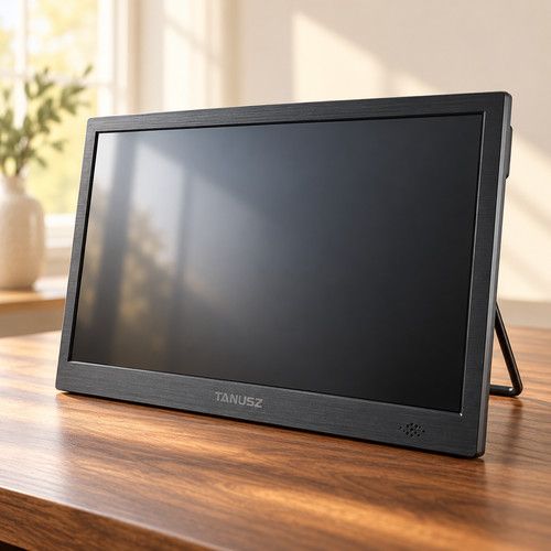 TANUSZ 14-Inch Full HD Portable Monitor – HDMI & USB-C, Built-in Speakers and Ad
