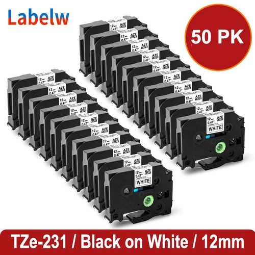 For Brother P-Touch Label Tape Laminated Tze Tape 24mm/18mm/12mm/9mm/6mm