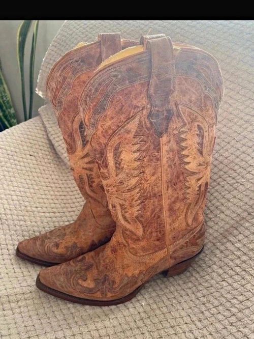 Corral Boots unisex Brown Leather Western Cowboy Boots US 10 M — image 1