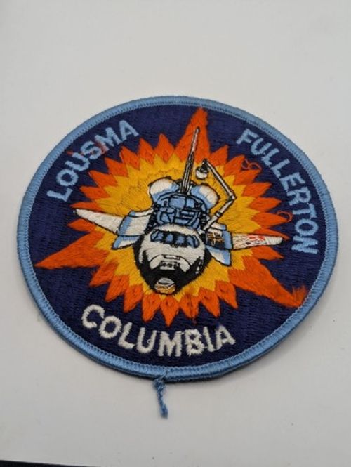 VINTAGE NASA COLUMBIA SPACE SHUTTLE MISSION PATCH/BADGE - LOUSMA FULLERTON