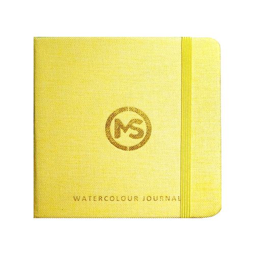 Watercolour Pad Hot Pressed 300gsm 100% Cotton 24 Sheets Fabric Cover-12 X 12 CM — image 9