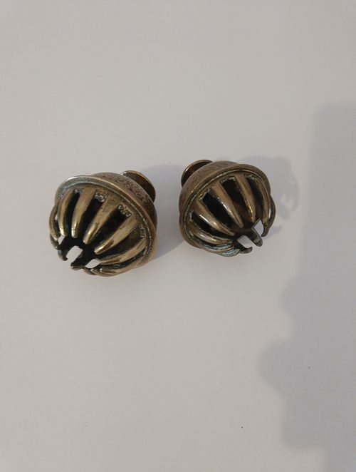 Vintage Elephant Claw Bells X2 Brass Metal — image 2