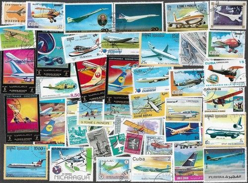 Aviation on stamps, Transport,  100 all different collection   22.11.2025