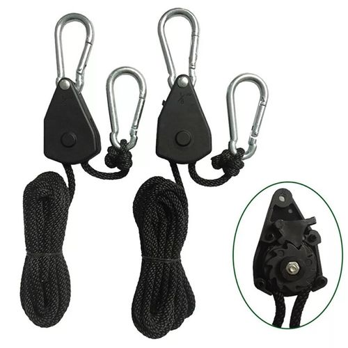 8Pcs Rope Ratchet Adjustable Light Hanger Tent Carbon Filter Hydroponic Grow UK — image 6