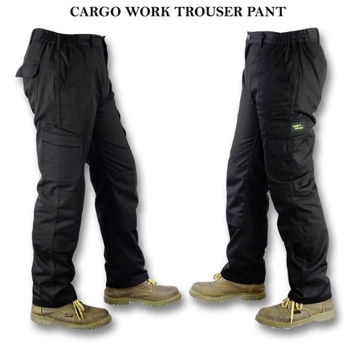 Mens Combat Cargo Work Mechanic Trousers Size 30 to 48 With KNEE PAD POCKETS — image 1