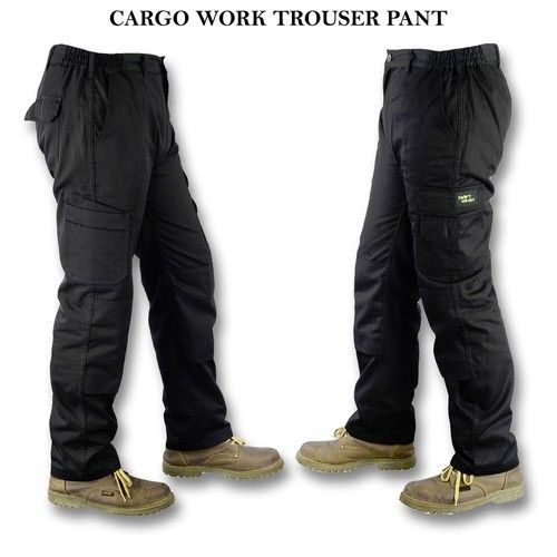 Mens Combat Cargo Work Mechanic Trousers Size 30 to 48 With KNEE PAD POCKETS