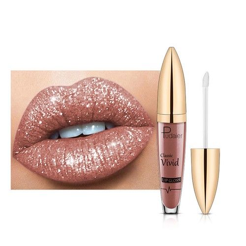Metallic Lipstick Liquid Glitter Shiny Lip Long Lasting Gloss Makeup Lipsticks