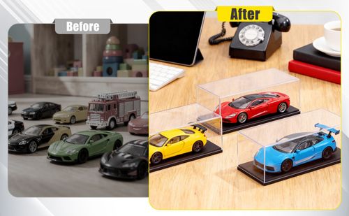 Acrylic Model Car Display Case Scale Storage Box for Model Vehicles — image 3