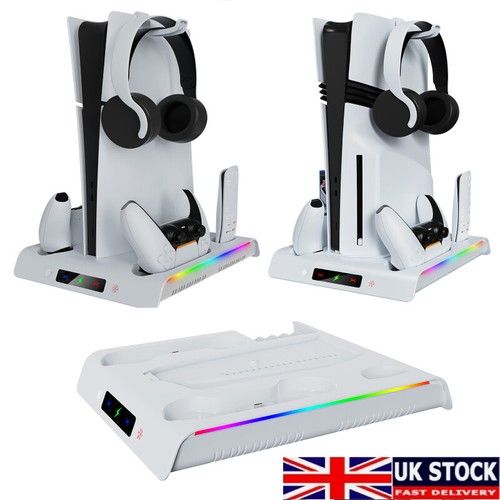 PS5 Vertical Cooling Fan Stand Dock Controller Charger Station For Playstation 5