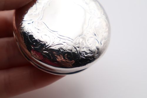 Antique Sterling Silver Topped Glass Jar Hallmarked Chester — image 9