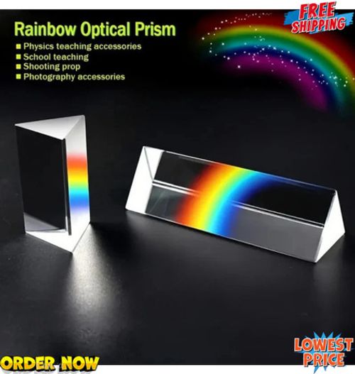 Kids Physics Stem Learning Science Toy Glass Reflecting Triangular Color Prism
