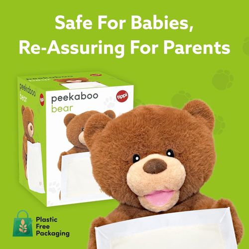 Tippi Peek a Boo Teddy Bear Toy - Interactive Talking Teddy With Comforter — image 6