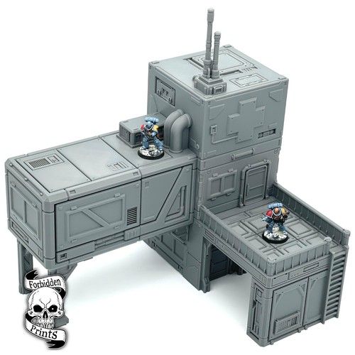 Grimdark Charity Clinic Sci-Fi Medbay Industrial 28mm Wargaming Terrain Scenery