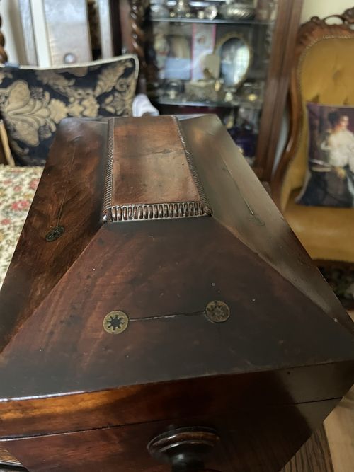 c.1870 Georgian Wood Tea Caddy  — image 9
