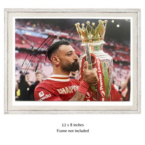Mohamed Mo Salah Hand Signed Liverpool Autograph A4 Photo PSA Approved, COA