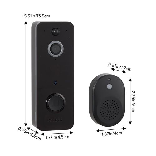 Wireless Video Doorbell Security Camera Bell Ring Intercom Security Weatherproof — image 3