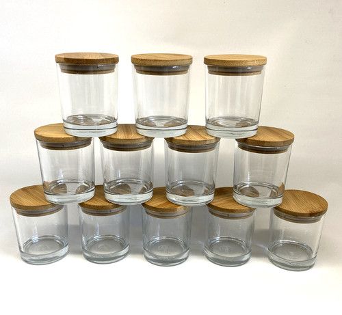  Candle containers jars with Lids and gift boxes, 12 Set of 7 OZ glass jars