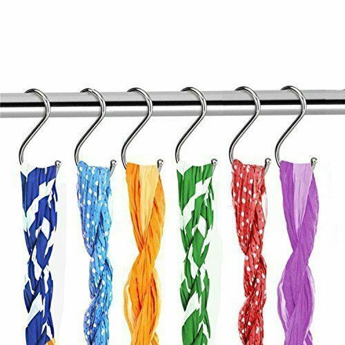 10PCS Stainless Steel S Hooks Kitchen Meat Pan Utensil Clothes Hanger Hanging UK — image 12