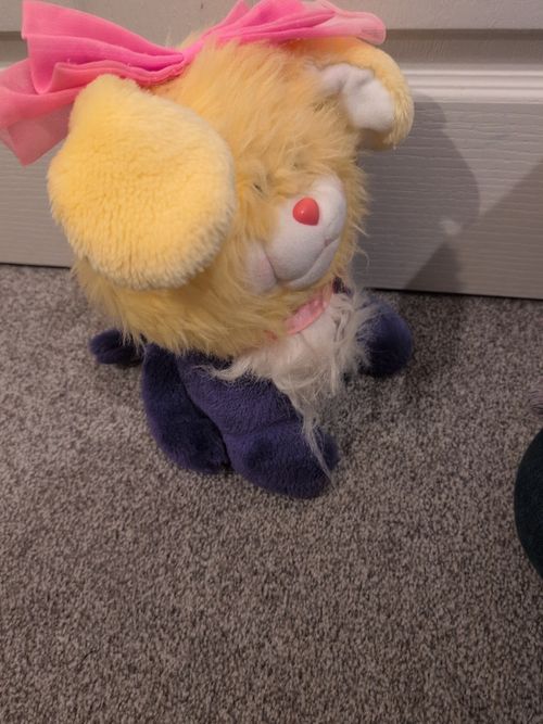 Vintage Barbie And The Rockers Dog Soft Toy 1986 Yellow And Purple Rare To Find — image 7