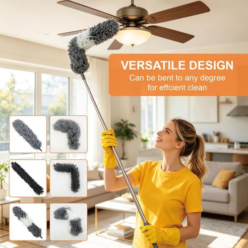 15 PCS Feather Dusters for Cleaning, Microfiber Duster with Extension Pole — image 2