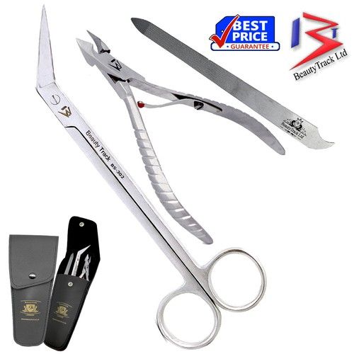 Toe Nail Clippers Cutter Scissors Set - Podiatry Pedicure Kit For Thick Nails