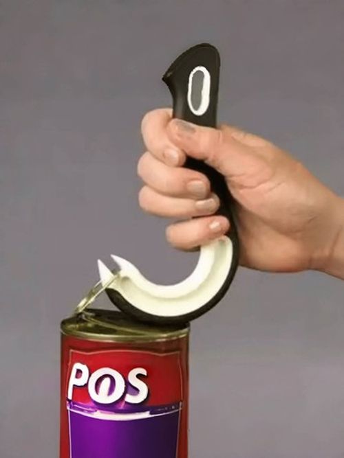 1PC Can Opener Twist and Pull Can Opener with Grip Ring for Easy Lid Removal...