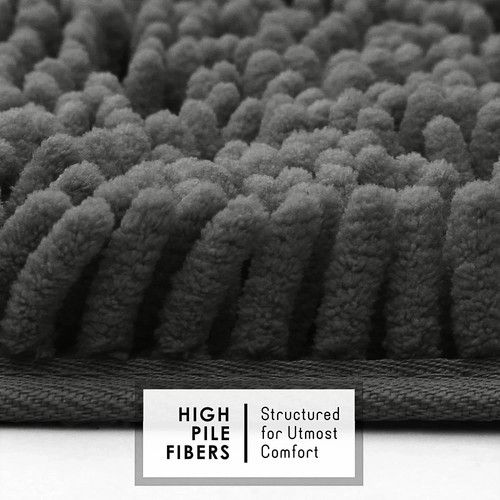 Non Slip Bath Mat Water Absorbent Extra Large Bathroom Rug Toilet Pedestal Mats