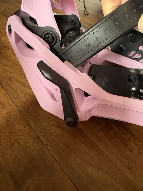 Nidecker OG Supermatic Snowboard Bindings Milkshake Pink/Black Size M — image 15