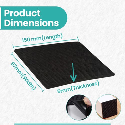 Black Foam Rubber Furniture Pads Self Adhesive Sticky Feet Back Floor Protector