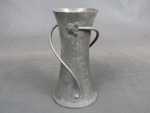Antique pewter art nouveau vase English Pewter