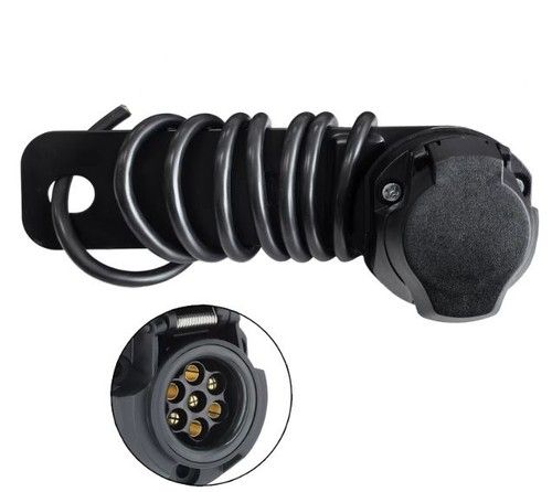 12N 7 Pin Pre-Wired Towing Electrics Socket Kit & Mounting Plate for Car Van 4x4