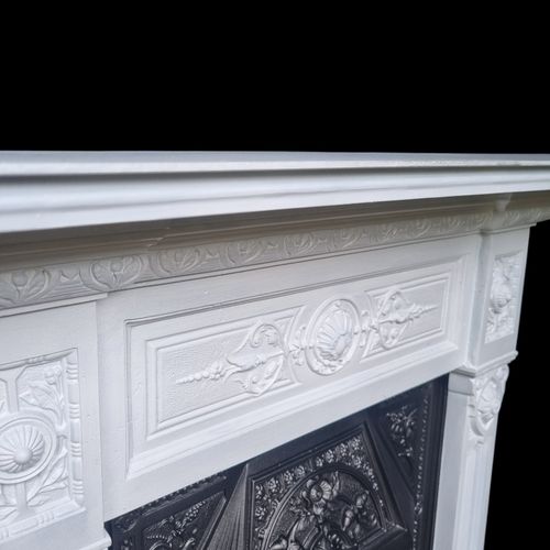 Original Restored Antique Cast Iron Victorian Fireplace Medium Bedroom  — image 7