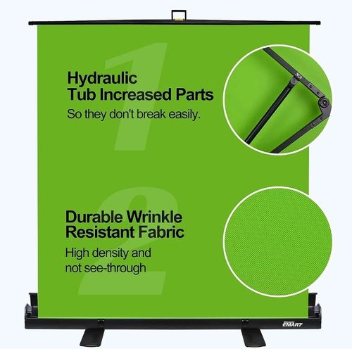 EMART Portable Pull Up Green Screen 58x74in Collapsible Chroma Key Backdrop — image 5