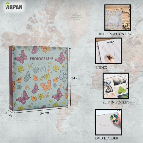 Large Slip In Pockets 3-Ring Binder Photo Album Holds 500 6x4" / 15*10cm Photos — image 6