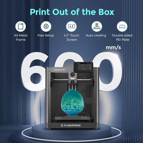 FLASHFORGE Adventurer 5M 3D Printer 600mm/s High-Speed  w/Auto Leveling Printing — image 2