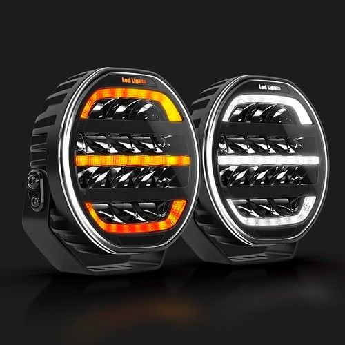 7" LED Spotlight Spot lamp Driving White/Amber Dynamic Position Light And Strobe
