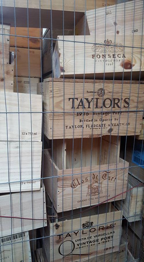  3 x ASSORTED MIXED SIZE FRENCH ITALIAN WOODEN WINE PORT CHAMPAGNE CRATE BOXES) — image 6
